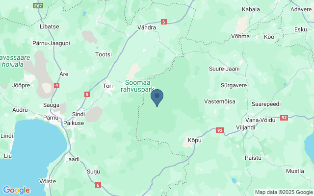 Kaart met locatie Soomaa Nationaal Park